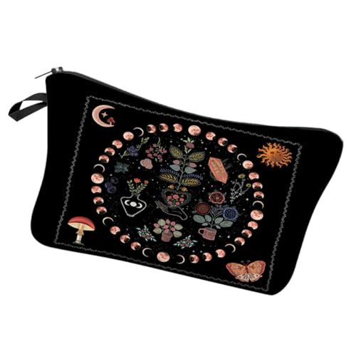 Ipetboom Dekorative Kosmetiktasche Für Reisen Tragbare Aufbewahrung Für Toilettenartikel Und Make-up Mit Mond Blumenmuster Für Damen Und Unterwegs Ipetboom Dekorative Kosmetiktasche Für Reisen Tragbare Aufbewahrung Für Toilettenartikel Und Make-up Mit Mond Blumenmuster Für Damen Und Unterwegs von Ipetboom