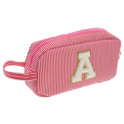 Kosmetiktasche Make-up-Pinselhalter Organizer für Toilettenartikelzubehör Aufbewahrungsbeutel Make-up-Organizer-Tasche Organizer-Taschen für die Reise Buchstabe Aufbewahrungstasche von Ipetboom