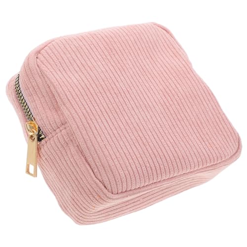 Ipetboom Kosmetiktasche Reißverschluss Praktischer Make-up Behälter Für Damen Für Lippenstifte Kosmetik Und Kleine Accessoires Für Reisen Und Unterwegs Corduroy Design von Ipetboom