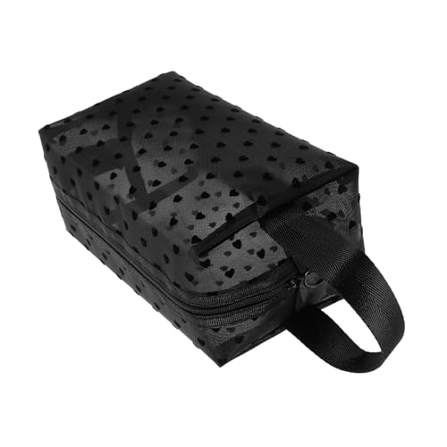 Ipetboom Reise Kosmetiktasche Tragbare Schminktasche für Damen Transparente Kulturbeutel mit Reißverschluss Kleine Make Up Aufbewahrungstasche für Unterwegs von Ipetboom