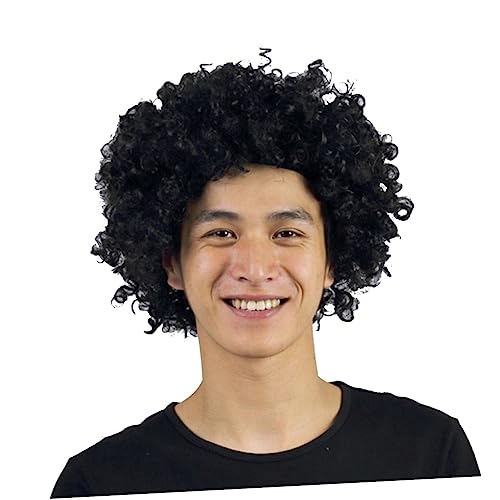 Ipetboom Schwarze Cosplay Perücke Für Maskerade Kostümperücke Mit Elastischem Design Atmungsaktiv Für Halloween Und Partys von Ipetboom