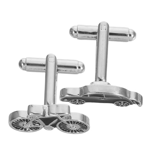 Ipetboom Kreative Manschettenknöpfe Fahrrad Manschettenknöpfe Damen Hemd Manschettenclips Hemden Manschettenknopf Zubehör Hemd Fahrzeug von Ipetboom