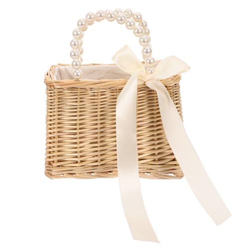 Ipetboom Kreative Perlen-strohtasche – 1 Stück Perlen-handtasche, Damen-handtasche, Strandtasche, Praktisch, Tragbar von Ipetboom
