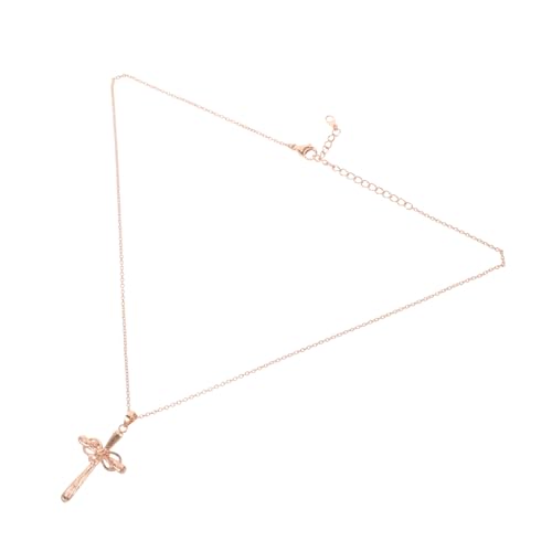 Ipetboom Kreuzanhänger Halskette Roségold für Damen Herren Einzigartige mit Ketten Design für Stilvolle Outfits von Ipetboom
