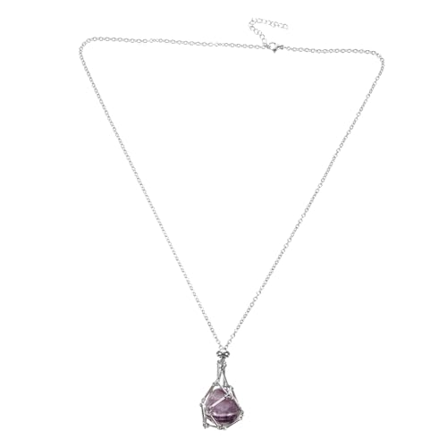 Ipetboom Kristallhalter Halskette Metall Verstellbar Geflochtene Schmuckkordel für Natürliche Steinanhänger DIY Schmuckzubehör Geschenkidee für Damen und Herren von Ipetboom