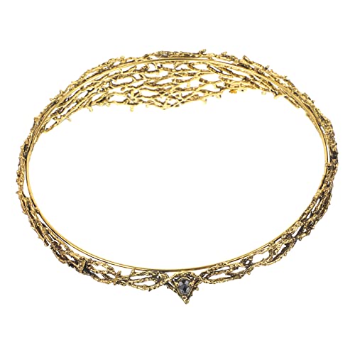 Ipetboom Krone Der Elfenkönigin Fee Kopfschmuck Kostüm Geburtstagsschärpe Feenkronen Kopfbedeckung Kronen Für Leistung Strass Tiara Krone Fantasievoller Schmuck Cosplay-krone Legierung von Ipetboom