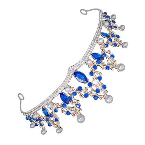 Ipetboom Krone Hochzeitskopfschmuck Hochzeitsaccessoires Party-Tiara Brautkleid Accessoire Luxuskopfschmuck Tiara zur Hochzeit Strauß Prinzessin Diademe für Frauen Braut-Diademe Kunstperlen von Ipetboom