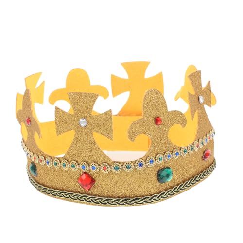 Ipetboom Königskrone Kostümkrone Geburtstagskrone Halloween-kostümzubehör Cosplay-krone Karnevalskopfschmuck Mittelalterliche Krone von Ipetboom