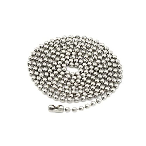 Ipetboom Kugelkette Titanstahl Halskette für Diy Projekte Packung Silber Hochwertige Säure Laugenbeständige Perlenkette für Anhänger Armbänder von Ipetboom