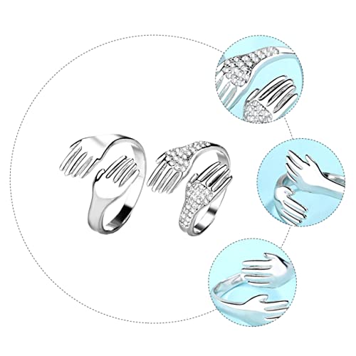 Ipetboom Kupfer Ringe für Verstellbar mit Glatter Oberfläche und Feiner Zirkonia Mikroeinfassung Romantisches zum Valentinstag Langlebiger Schmuck für Damen und Herren von Ipetboom