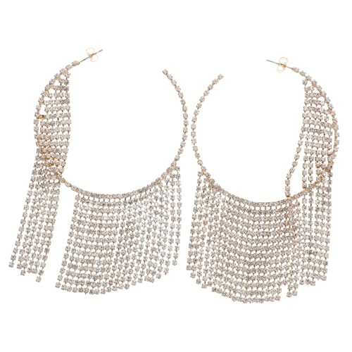 Ipetboom Glitzernde Kettenohrringe Für Damen Runde Creolen Mit Quaste Funkelnde Statement-ohrringe Aus Leichten Materialien Für Formelle Anlässe von Ipetboom