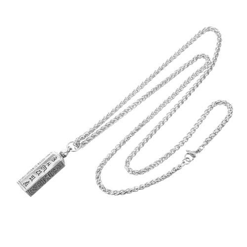 Ipetboom Fläschchenanhänger Aus Verkupfertem Silber Mit Symbol-anhänger Öffnungsfunktion Für Kleine Gegenstände Elegant Und Praktisch Für Männer von Ipetboom