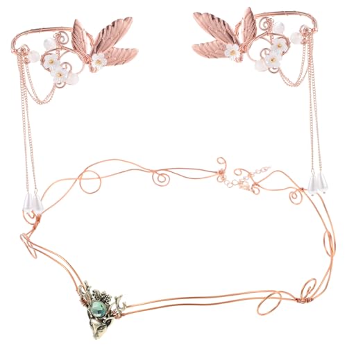 Ipetboom Leichte Ohrmanschetten und Damen Ohrclips mit Perlen und Blumenverzierung nicht Piercing Ohrschmuck Modisch und Bequem Geeignet für Hochzeit Geburtstag Halloween Weihnachten von Ipetboom