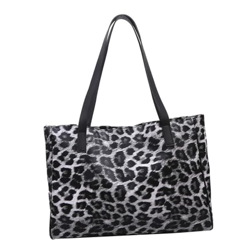 Ipetboom Leopard Schultertasche Damen Große Kapazität Modische Umhängetasche mit Innentaschen All Match Handtasche für Alltag Shopping und Freizeit von Ipetboom