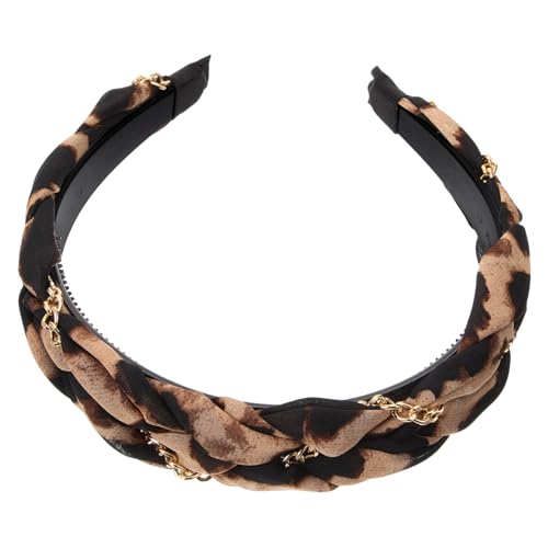 Ipetboom Leoparden-stirnband Ästhetischer Haarschmuck Breite Stirnbänder Gepard Breites Stirnband Haarreifen Für Frauen Stirnband Mit Knoten Oben Haarband Hautpflege Stoff Südkorea Fräulein von Ipetboom