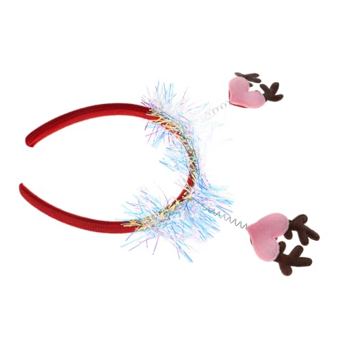 Ipetboom Geweih Stirnband Mit Herz Anhänger Weihnachts-stirnbänder Für Frauen Pailletten-liebes-stirnbänder Für Festivals Und Partys von Ipetboom