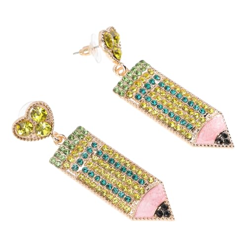 Ipetboom Liebevoll Gestaltete Bleistift ohrringe mit Funkelnden Strasssteinen Leichte Legierung Modischer Ohrhänger für Mädchen und Frauen für Schule Alltag und Vielseitige Styles Ipetboom Liebevoll Gestaltete Bleistift ohrringe mit Funkelnden Strasssteinen Leichte Legierung Modischer Ohrhänger für Mädchen und Frauen für Schule Alltag und Vielseitige Styles von Ipetboom