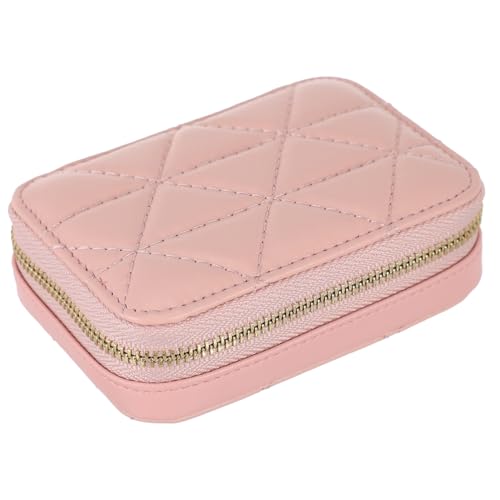 Ipetboom Portable Kosmetiktasche Mit Spiegel Kleine Lip Gloss Pouch Aus Rindsleder Für Lippenstifte Und Makeup Praktische Aufbewahrung Für Reisen Büro Und Freizeit von Ipetboom