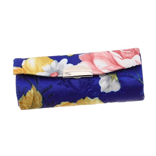 Ipetboom Lippenstiftbox Mit Blumenstickerei Und Integriertem Spiegel Up-Halter Aus Seide Zum Mitnehmen Organizer-Tasche Für Kleine Schmuckstücke Und Kosmetikartikel von Ipetboom