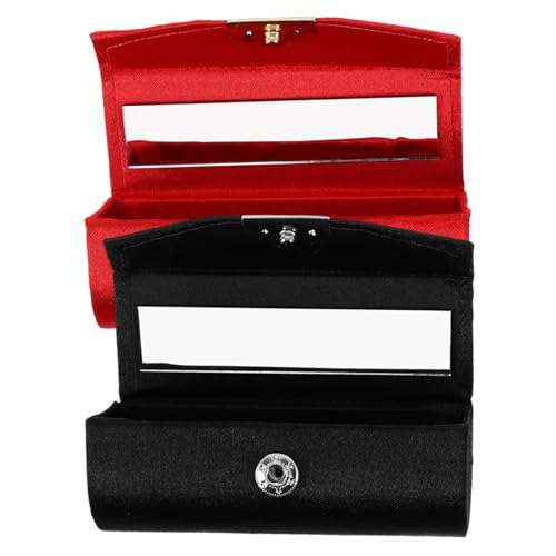Ipetboom 2stücke Tragbarer Vintage Seiden-Lippenstift- Mit Integriertem Spiegel Für Reise-Make-up Und Kosmetik-Organizer Rot Und Schwarz Ipetboom 2stücke Tragbarer Vintage Seiden-Lippenstift- Mit Integriertem Spiegel Für Reise-Make-up Und Kosmetik-Organizer Rot Und Schwarz von Ipetboom