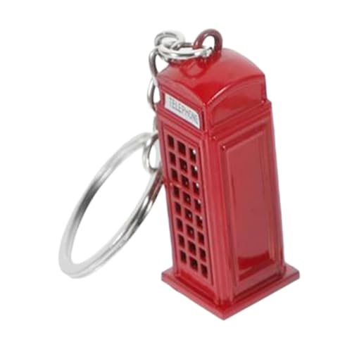 Ipetboom London Telefonzelle Schlüsselanhänger aus Robustem Material Leichter Dekorativer Anhänger mit Detailreicher Verarbeitung Praktischer und Langlebiger Schlüsselanhänger für Alltag von Ipetboom