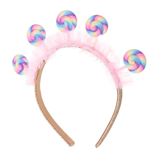 Ipetboom Lutscher-stirnband Zuckerstangen-stirnbänder Haarschmuck Für Kinder Pompon-stirnband Haarschmuck Für Prinzessinnen Dummes Stirnband Haargummis Plastik Fräulein Haarnadel Kleidung von Ipetboom