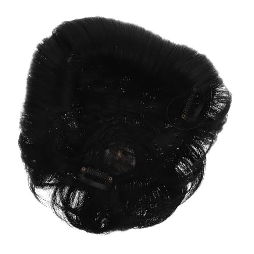 Ipetboom Haarteil Für Herren Gegen Haarausfall Flauschige Perücke Aus Kunsthaar Natürliche Farbe Kurze Schwarze Perücke Für Täglichen Gebrauch Bequemes Haarersatzsystem von Ipetboom