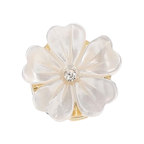 Ipetboom Magnetische Blumenbrosche aus Natürlicher Muschel Stilvolle Blumen Anstecknadel für Kleidung Schals und Hüte Modisches Accessoire für Damen Vielseitig für Alltag und Besondere von Ipetboom