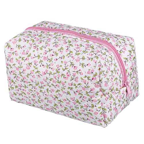 Ipetboom Makeup Organizer Mit Floralem Design Tragbare Kosmetiktasche Für Damen Für Reisen Und Aufbewahrung Von Make-up Und Toilettenartikeln Leicht Und Vielseitig von Ipetboom