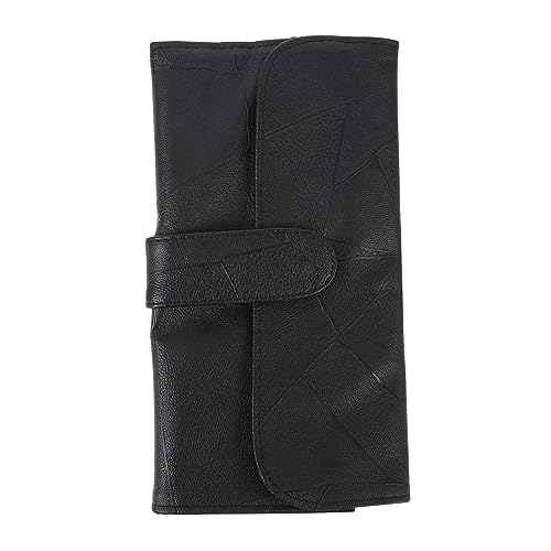 Ipetboom Pinsel-Organizer-Tasche Aus Kunstleder Tragbare Kosmetiktasche Mit Elastischen Taschen Für Make-up-Pinsel Reise-rolltasche Für Beauty-utensilien Schwarz von Ipetboom