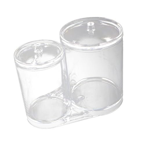 Ipetboom Make Up Wattepads und Wattestäbchen Aufbewahrungsbox aus Transparentem Acryl mit Deckel Großer Kapazität Leicht Bruchsicher Praktischer Organizer für Kosmetik und Reisebedarf von Ipetboom