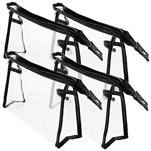 Ipetboom 4stücke Teiliges Transparenter Tragbarer Kosmetiktaschen wasserdichte Make-up Organizer Für Damen Für Reisen Alltag Und Freizeit Mit Praktischem Reißverschluss von Ipetboom