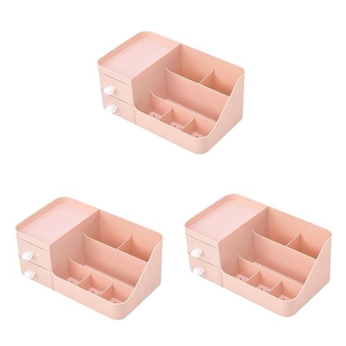 Ipetboom Make-up-Organizer Für Schubladen 3 Stück Aufbewahrungsregal Kosmetik Aufbewahrungsbox Schublade Kunststoff Schmuckschatulle Desktop-Organizer von Ipetboom