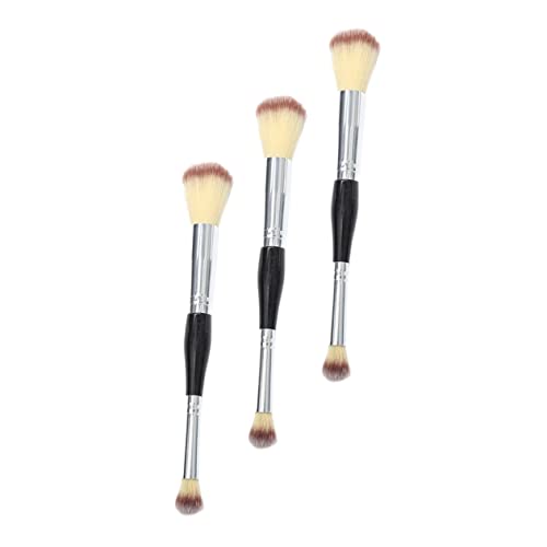 Ipetboom 3stücke Teiliges Doppel-end Puderpinsel Für Blush Und Kontur Professionelle Makeup-bürsten Für Einen Makellosen Teint Für Frauen Und Makeup-liebhaber von Ipetboom