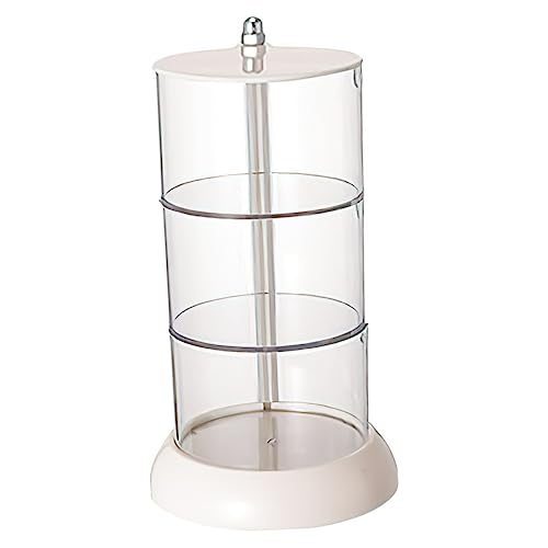 Ipetboom Makeup Puff Box Rotierendes Kosmetik Organizer Für Make-up Schwämme Und Puder Staubgeschützt Platzsparend Für Schönheitspflege von Ipetboom