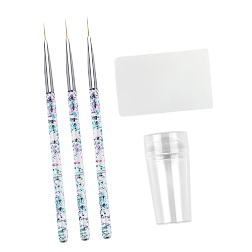 Ipetboom Maniküre Mit Nail Art Stempel Nagel Pinsel Nail Art Zubehör Für Diy Nageldesign Nagelmalerei Salon Zubehör von Ipetboom