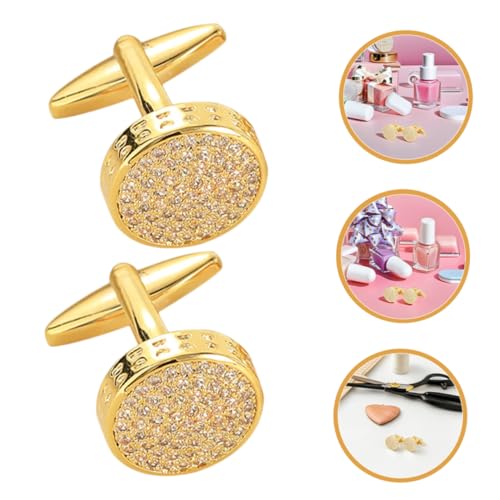 Ipetboom Manschettenknöpfe Herren Goldfarben mit Kristallverzierung Stilvolle Schmuck Cufflinks für Französische Hemden Business und Hochzeit Raffinierte Hemd Accessoires für Formelle von Ipetboom