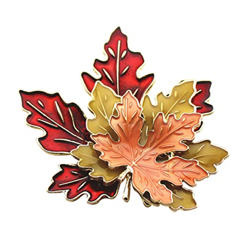 Ipetboom Maple Leaf Brosche für Damen Anstecknadel mit Tropfenöl Design Kreativer Brustpin für Mäntel zu Weihnachten oder Geburtstagen von Ipetboom