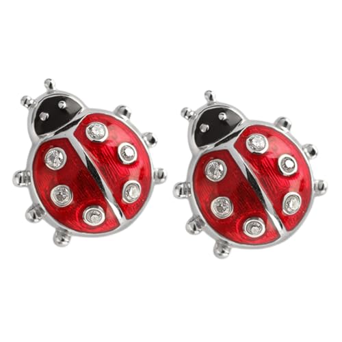 Ipetboom Marienkäfer Ohrringe Damen Ohrstecker Legierung Kleine Ohrstecker für Frauen Allergiefrei Vielseitig für Alltag Party zu Valentinstag und Besonderen Anlässen von Ipetboom