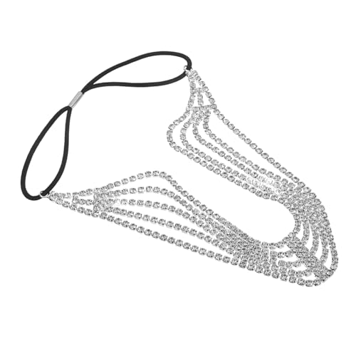 Ipetboom Mehrlagiges Glänzendes Haarband mit Funkelnden Strasssteinen Leichtes Haarschmuck für Mädchen und Damen für Partys und Besondere Anlässe Silberfarbener Langlebiger Kopfschmuck von Ipetboom