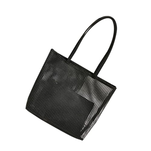Ipetboom Mesh Strandtasche Umhängetasche für Damen Multifunktionale Handtasche mit Kosmetiktasche für Strand Freizeit Leicht von Ipetboom