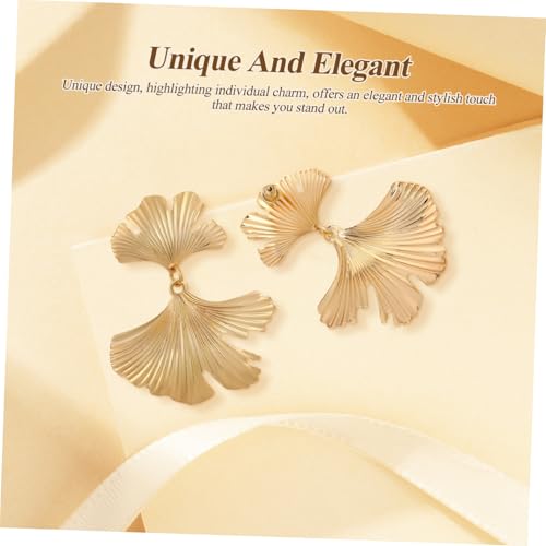 Ipetboom Metal Blattanhänger Ohrhänger Damen Minimalistisches Design Stilvolle Leichte Ohrringe für Hochzeit Party und Alltag Modische Tropfen ohrringe mit Natürlichem von Ipetboom