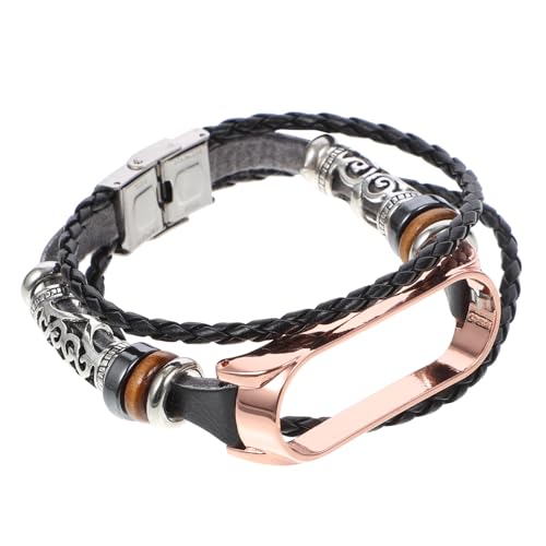 Ipetboom Metal Perlen Armband Kompatibel für Mi Band Retro Perlen Design DIY Ersatz Uhrenarmband für Damen und Herren Einfache Befestigung Modisches Accessoire für Alltag und Geschenk von Ipetboom