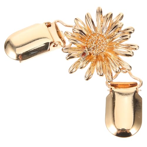 Ipetboom Metal Sweater Clip Damen Strickjackenclip mit Vintage Blumenbrosche Robuster Cardigan Verschluss Eleganter Schalclip für Pullover und Blusen Vielseitiges Modeaccessoire von Ipetboom