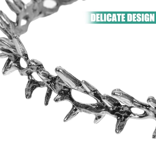 Ipetboom Metall Haar Schmuck Braut Krone Damen Stirnband Party Haarschmuck für Mädchen Elegant Vintage Silberfarbenes Diadem für Hochzeit Geburtstagsfeier Abschlussball von Ipetboom