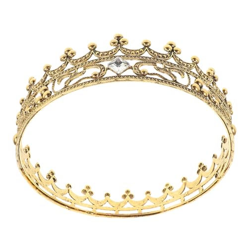 Ipetboom Metall Krone mit Strass für Männer und Frauen für Geburtstagsfeiern Halloween Abschlussfeiern und Kostüme Luxuriöses Accessoire für Besondere Anlässe von Ipetboom