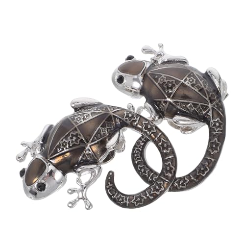 Ipetboom Metall Schuhclips Gecko Design Abnehmbare Schuhschmuck Broschen für Damen High Heels und Stiefel Strapazierfähige Kratzfeste Schuh Dekorationen für Party Hochzeit und Alltag von Ipetboom