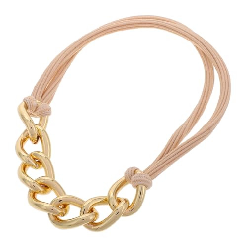 Ipetboom Cute Hair Ring Bracelet Elastischer Haargummi Mit Metallkette Für Dickes Lockiges Haar Stilvolles Haarschmuck-accessoire Für Multifunktional Als Armband Und Haarband von Ipetboom