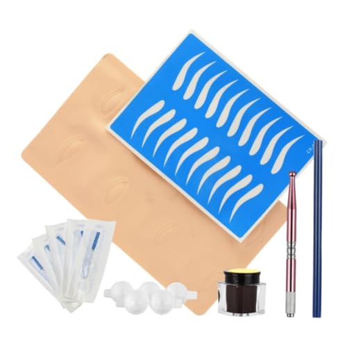 Ipetboom Microblading Rundkopfstift Übungshaut Und Ring Für Augenbrauenstift Inklusive Werkzeug Für Freihandzeichnung Und Tätowierungen von Ipetboom