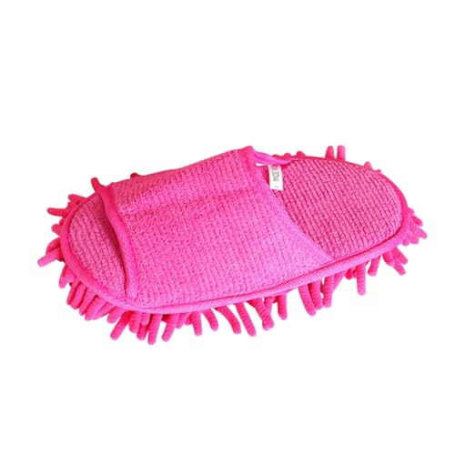 Ipetboom Mikrofaser Wischmopp Hausschuhe Damen Staubwischende Reinigungsslipper Bequeme Abnehmbare Waschbare Bodenslipper für Schonendes Staubwischen Bücken von Ipetboom
